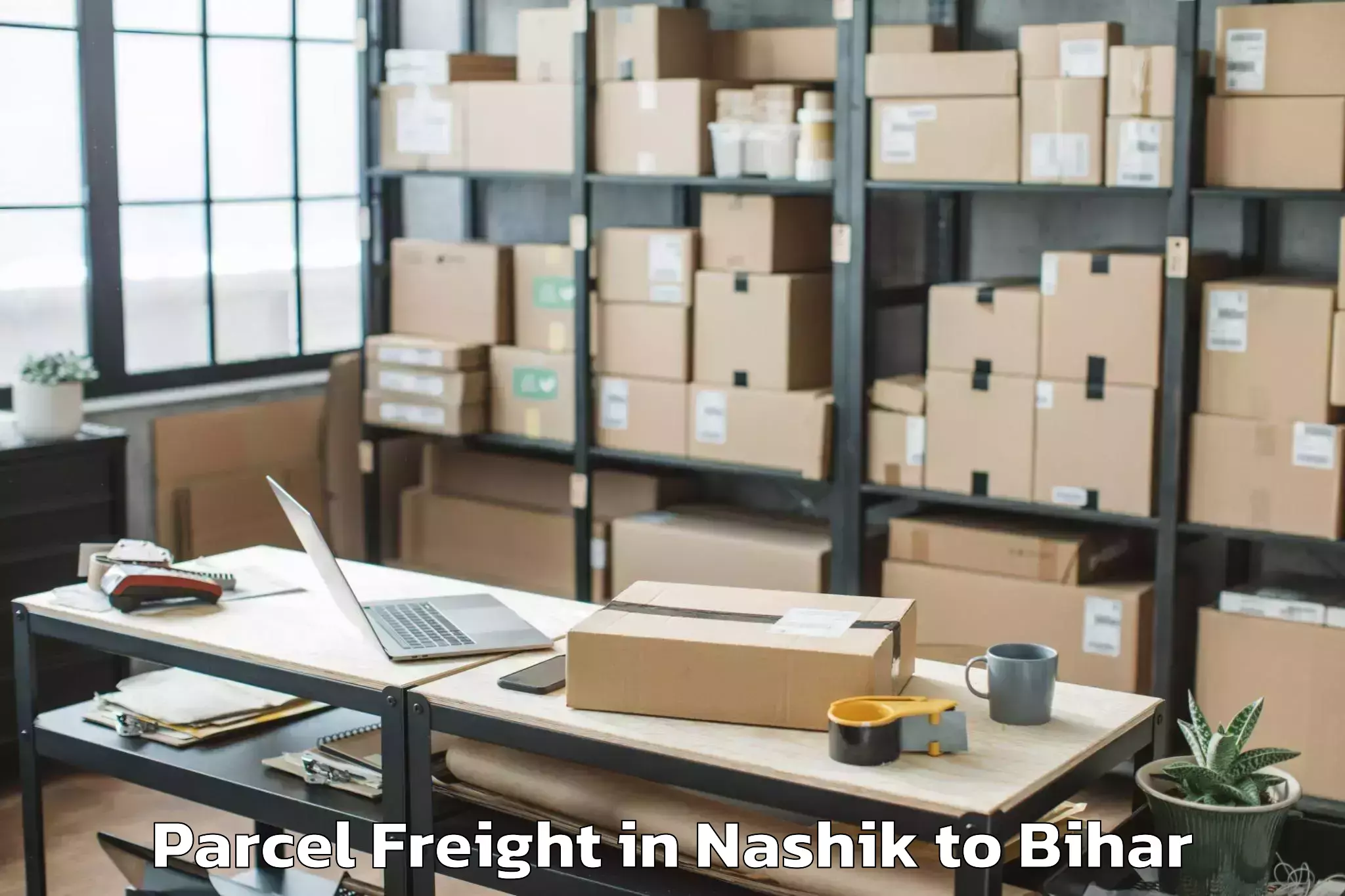 Trusted Nashik to Lauriya Nandangarh Parcel Freight